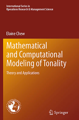 Couverture cartonnée Mathematical and Computational Modeling of Tonality de Elaine Chew