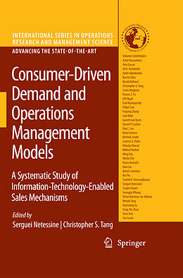 Couverture cartonnée Consumer-Driven Demand and Operations Management Models de 