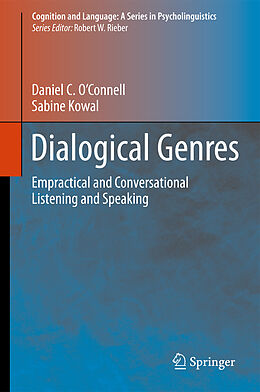 Kartonierter Einband Dialogical Genres von Sabine Kowal, Daniel C. O'Connell