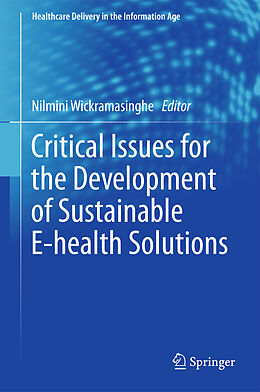 Couverture cartonnée Critical Issues for the Development of Sustainable E-health Solutions de 