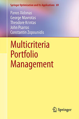 Couverture cartonnée Multicriteria Portfolio Management de Panos Xidonas, George Mavrotas, Constantin Zopounidis
