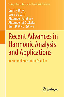 Couverture cartonnée Recent Advances in Harmonic Analysis and Applications de 