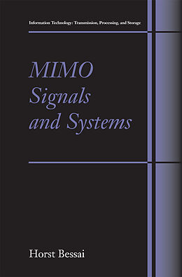 Couverture cartonnée MIMO Signals and Systems de Horst Bessai
