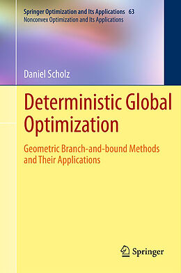 Couverture cartonnée Deterministic Global Optimization de Daniel Scholz