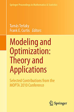 Couverture cartonnée Modeling and Optimization: Theory and Applications de 