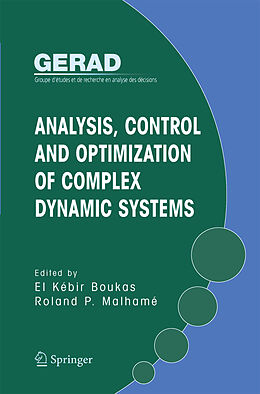 Couverture cartonnée Analysis, Control and Optimization of Complex Dynamic Systems de 