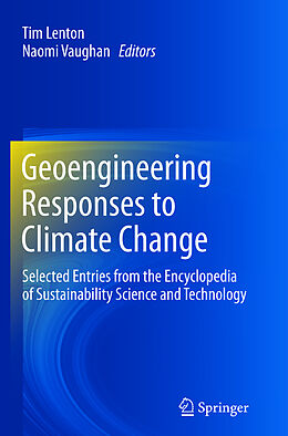 Couverture cartonnée Geoengineering Responses to Climate Change de 