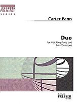 Carter Pann Notenblätter Duo for alto saxophone and