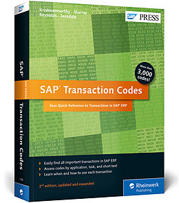 Couverture cartonnée SAP Transaction Codes de Venki Krishnamoorthy, Martin Murray, Norman Reynolds