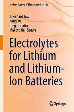 Livre Relié Electrolytes for Lithium and Lithium-Ion Batteries de 