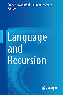 Couverture cartonnée Language and Recursion de 