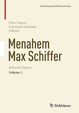Kartonierter Einband Menahem Max Schiffer: Selected Papers Volume 1 von 