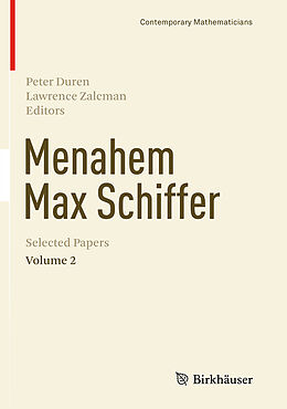Kartonierter Einband Menahem Max Schiffer: Selected Papers Volume 2 von 