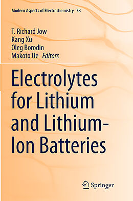Kartonierter Einband Electrolytes for Lithium and Lithium-Ion Batteries von 