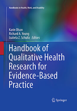 Couverture cartonnée Handbook of Qualitative Health Research for Evidence-Based Practice de 