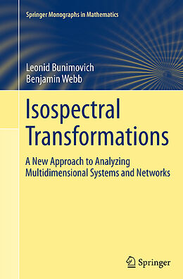 Couverture cartonnée Isospectral Transformations de Benjamin Webb, Leonid Bunimovich