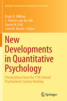 Couverture cartonnée New Developments in Quantitative Psychology de 