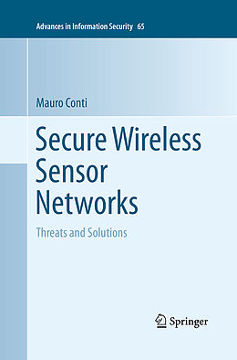 Kartonierter Einband Secure Wireless Sensor Networks von Mauro Conti