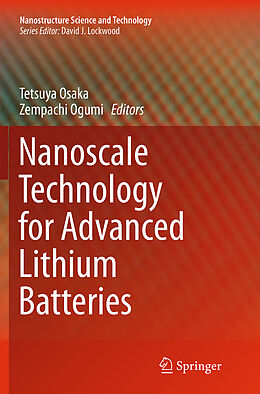 Couverture cartonnée Nanoscale Technology for Advanced Lithium Batteries de 