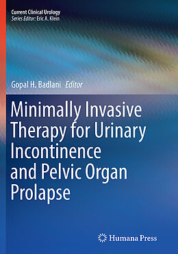 Couverture cartonnée Minimally Invasive Therapy for Urinary Incontinence and Pelvic Organ Prolapse de 