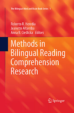 Couverture cartonnée Methods in Bilingual Reading Comprehension Research de 
