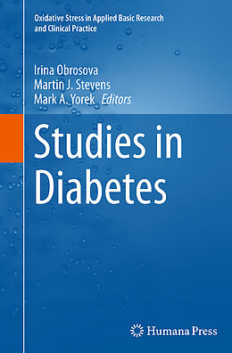 Couverture cartonnée Studies in Diabetes de 