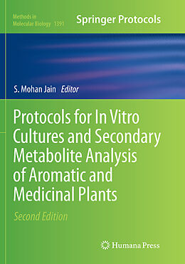 Kartonierter Einband Protocols for In Vitro Cultures and Secondary Metabolite Analysis of Aromatic and Medicinal Plants, Second Edition von 