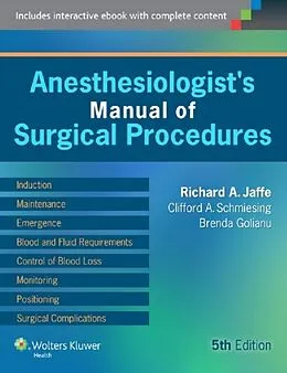 E-Book (epub) Anesthesiologist's Manual of Surgical Procedures von Richard A. Jaffe