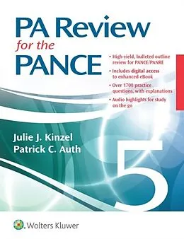 E-Book (epub) PA Review for the PANCE von Julie Kinzel, Patrick Auth