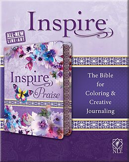 Couverture cartonnée Inspire Praise Bible NLT, Feminine Deluxe de Tyndale (PRD), Christian Art (PRD)