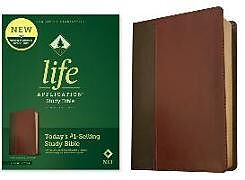 Couverture cartonnée NLT Life Application Study Bible, Third Edition (Red Letter, Leatherlike, Brown/Tan) de 