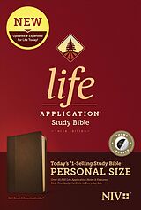 Couverture cartonnée NIV Life Application Study Bible, Third Edition, Personal Size (Leatherlike, Dark Brown/Brown, Indexed) de Tyndale (COR)