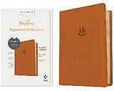 Couverture cartonnée NLT Personal Size Giant Print Bible, Filament-Enabled Edition (Leatherlike, Classic Tan, Red Letter) de 