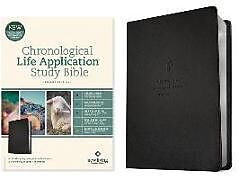 Couverture cartonnée NLT Chronological Life Application Study Bible, Second Edition (Leatherlike, Ebony Leaf) de Tyndale House Publishers (COR), Jews for Jesus (CO