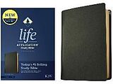 Couverture en cuir KJV Life Application Study Bible, Third Edition (Genuine Leather, Black, Red Letter) de Tyndale (COR)