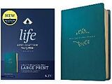 Couverture cartonnée KJV Life Application Study Bible, Third Edition, Large Print (Leatherlike, Teal Blue, Red Letter) de Tyndale (COR)