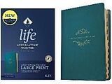 Couverture cartonnée KJV Life Application Study Bible, Third Edition, Large Print (Leatherlike, Teal Blue, Indexed, Red Letter) de 