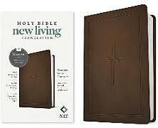 Couverture cartonnée NLT Premium Value Compact Bible, Filament-Enabled Edition (Leatherlike, Dark Brown Framed Cross) de Tyndale House Publishers (COR)