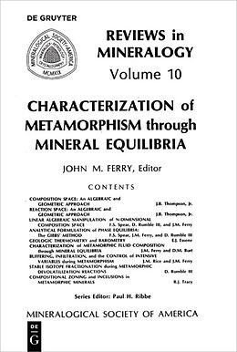 E-Book (pdf) Characterization of Metamorphism through Mineral Equilibria von 