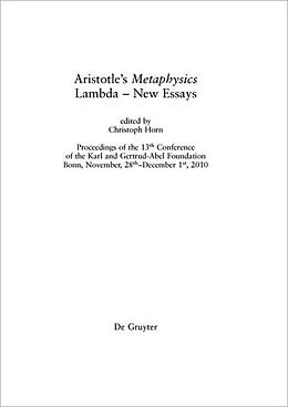 Fester Einband Aristotle's &quot;Metaphysics&quot; Lambda - New Essays von 