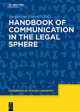 Couverture cartonnée Handbook of Communication in the Legal Sphere de 