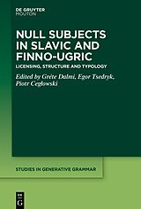 eBook (epub) Null Subjects in Slavic and Finno-Ugric de 