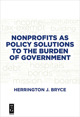 Couverture cartonnée Nonprofits as Policy Solutions to the Burden of Government de Herrington J. Bryce