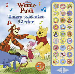 Fester Einband 27-Button-Soundbuch, Winnie Puuh, Unsere schönsten Lieder von Walt Disney