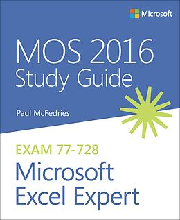 E-Book (pdf) MOS 2016 Study Guide for Microsoft Excel Expert von Paul McFedries