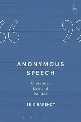 E-Book (pdf) Anonymous Speech von Eric Barendt