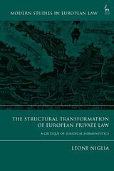 Couverture cartonnée The Structural Transformation of European Private Law de Niglia Leone