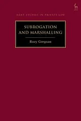 Fester Einband Subrogation and Marshalling von Rory Gregson