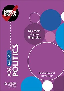 E-Book (epub) Need to Know: AQA A-level Politics von Rowena Hammal, Toby Cooper