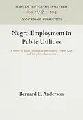 E-Book (pdf) Negro Employment in Public Utilities von Bernard E. Anderson